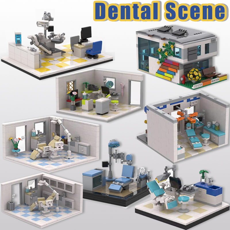 Medical Lab Certification - Moc City Street View ชุดคลินิกทันตกรรมบล็อกตัวต่อห้องปฏิบัติการทางการแพทย์ทันตแพทย์ฟันของเล่นเพื่อนอิฐของขวัญ