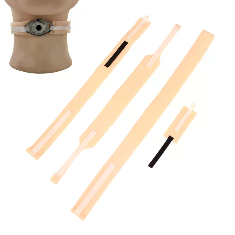 Medical Lab Equipments - สายรัดยึดท่อช่วยหายใจชนิดใส่ในหลอดลม 1 ชิ้น พร้อมที่รองคอแบบไม่มีสี อุปกรณ์ยึดท่อช่วยหายใจชนิดใส่ในหลอดลม สายรัดยึดหลอดลมสำหรับผู้ผ่าตัดลำคอ