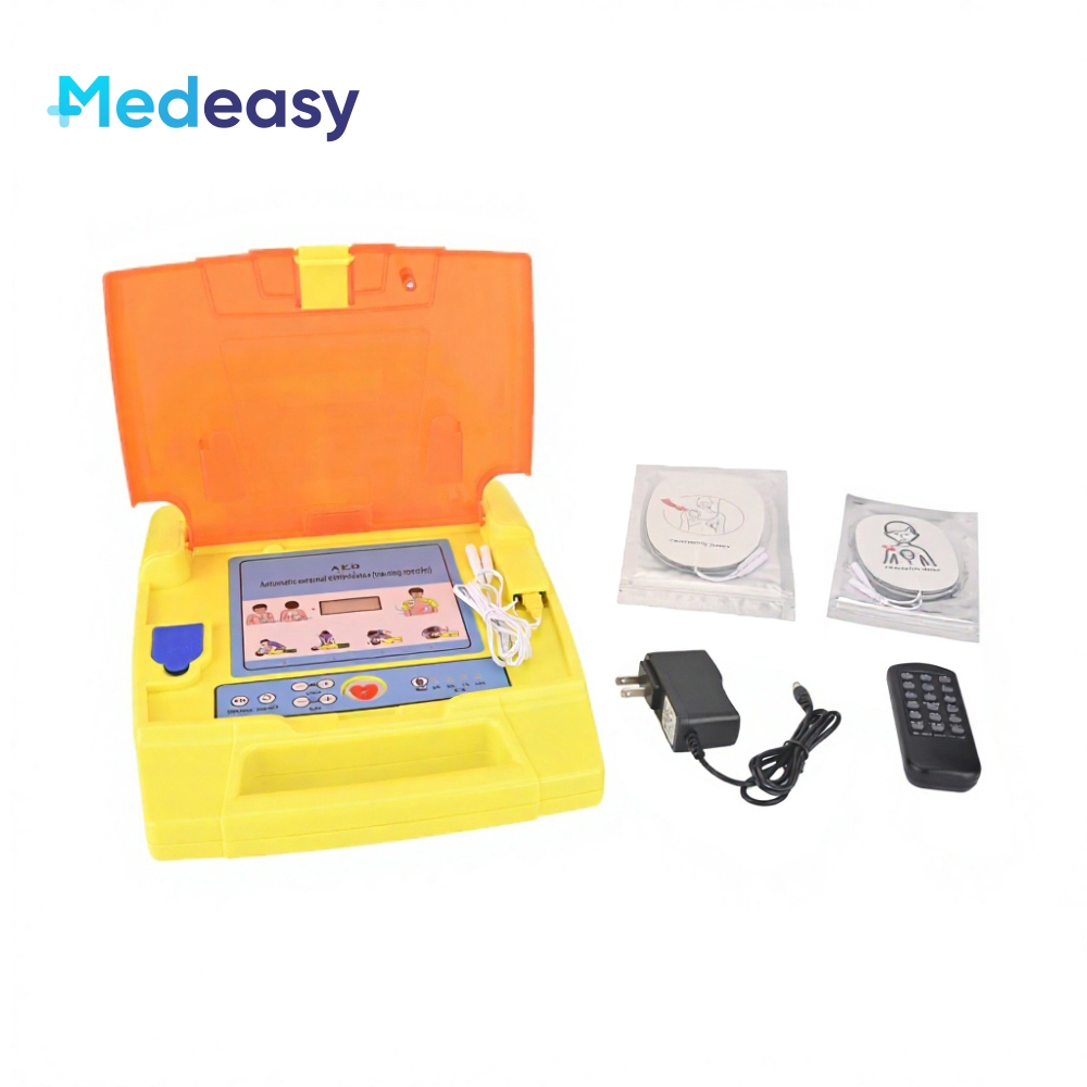 Defibrillator Aed Trainer - เครื่องกระตุ้นหัวใจด้วยไฟฟ้าอัตโนมัติสำหรับการฝึกอบรมฉุกเฉิน เครื่องจำลองการใช้งานเครื่องกระตุ้นหัวใจด้วยไฟฟ้าอัตโนมัติ